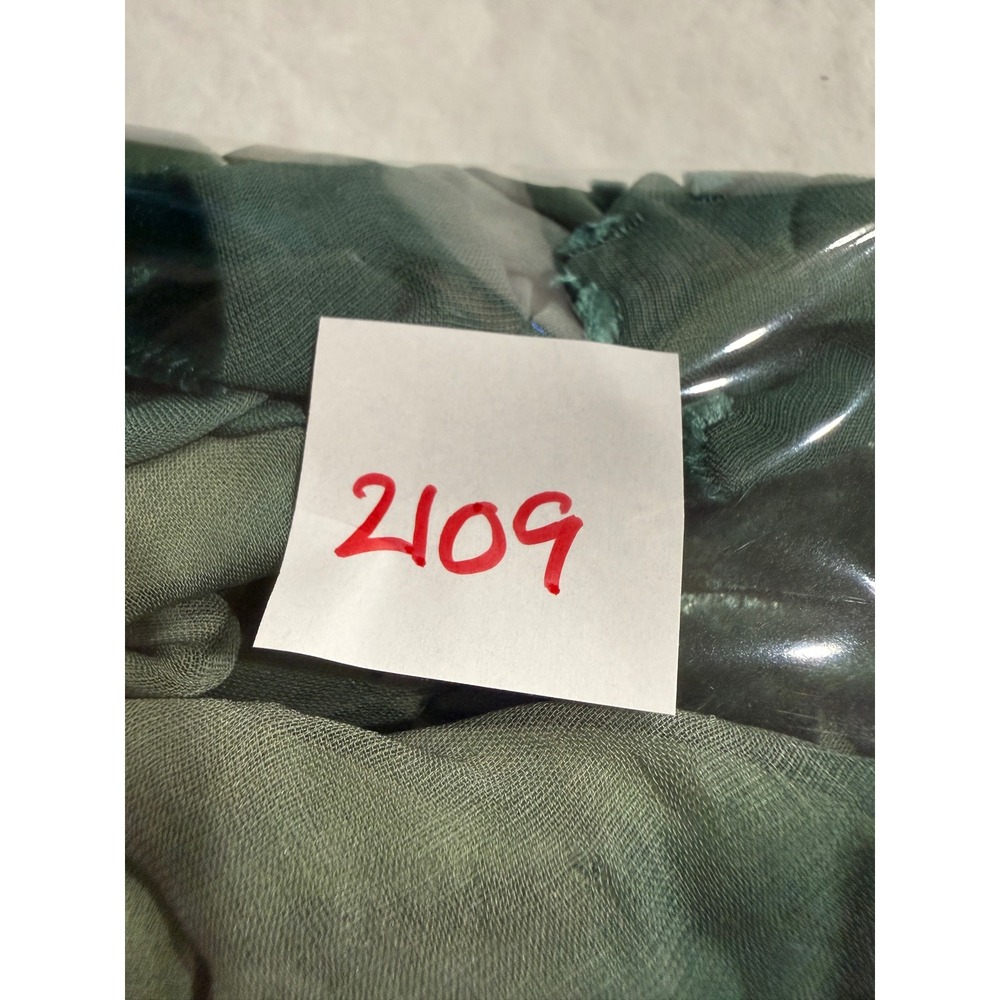 Y2K Mannequines USA Silk Velvet Burnout Floral‎ Mini Dress Green V509S Womens 6 - Picture 9 of 9